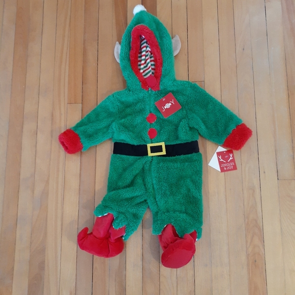 JINGLES & JOY Baby Christmas Elf Costume - Size 6-9M - Picture 1 of 5